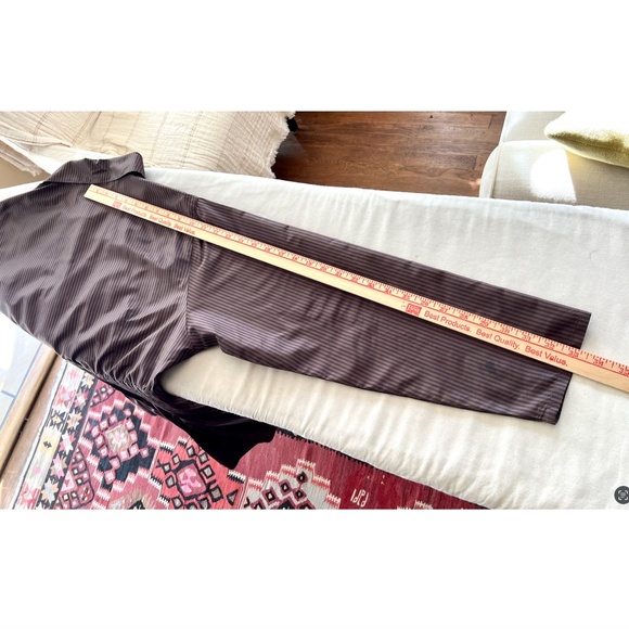 KRISTA LARSON  Silk Button Shirt w/ Pin Tucks & Interior Waist Tie -'AS IS' -O/S - Picture 9 of 15